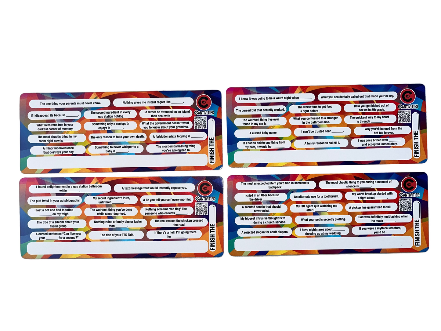 4 Fill in the Blank Magnet Games