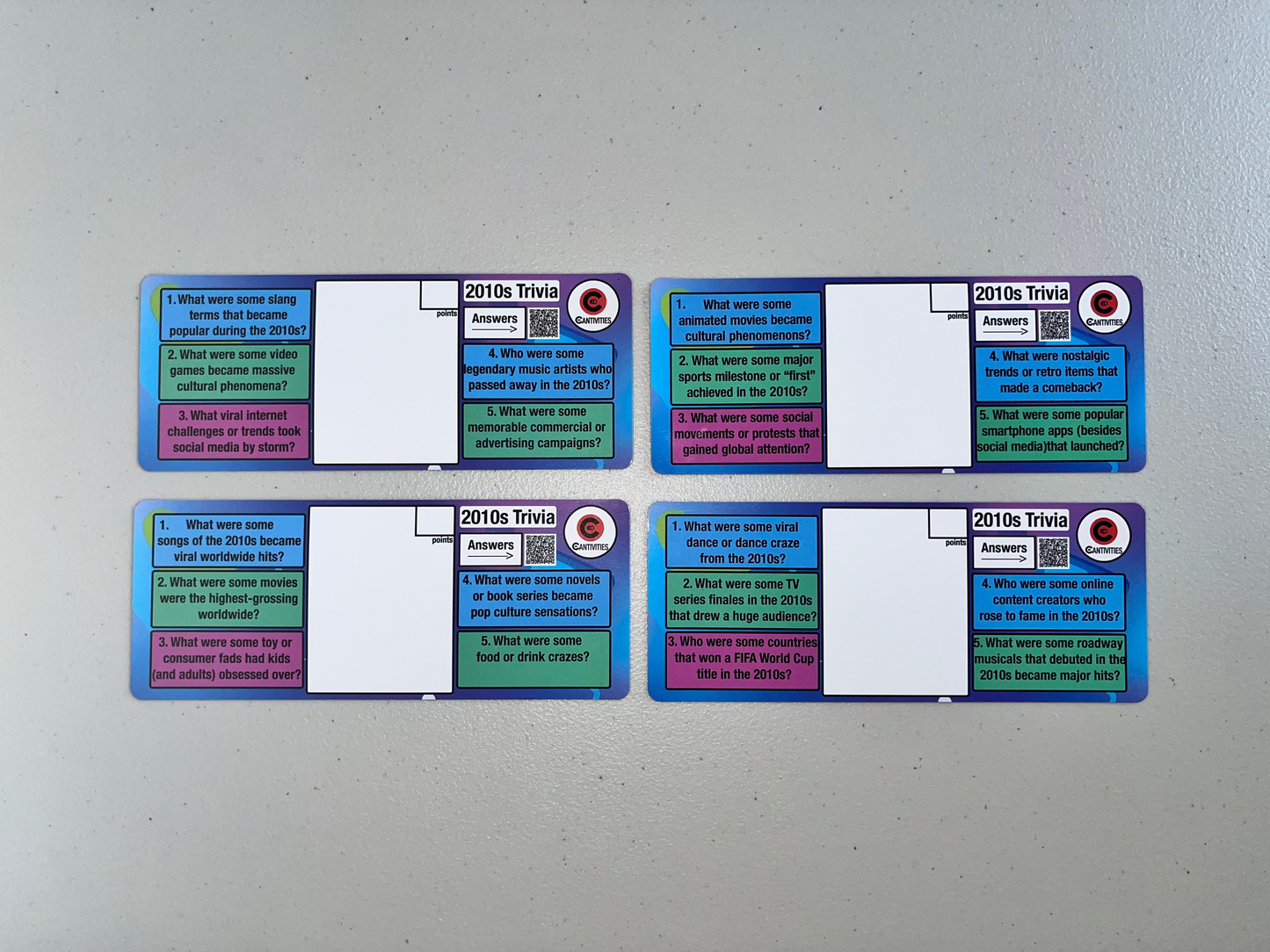 Cantivities Decades Trivia Pack
