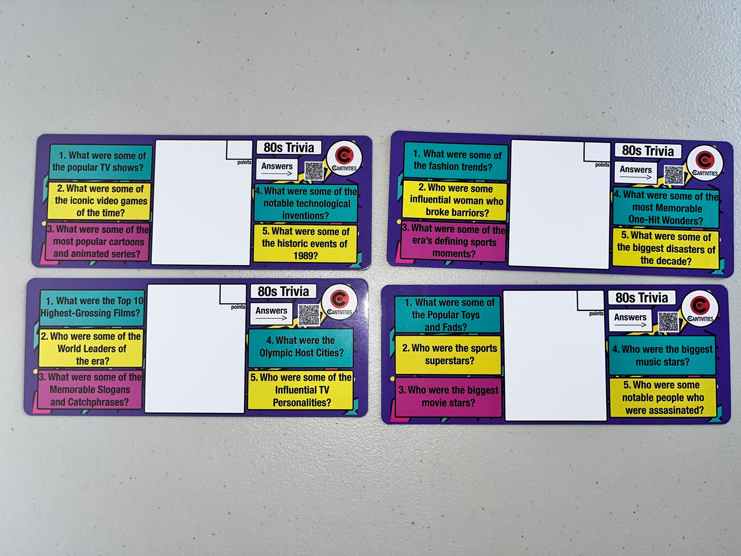 Cantivities Decades Trivia Pack